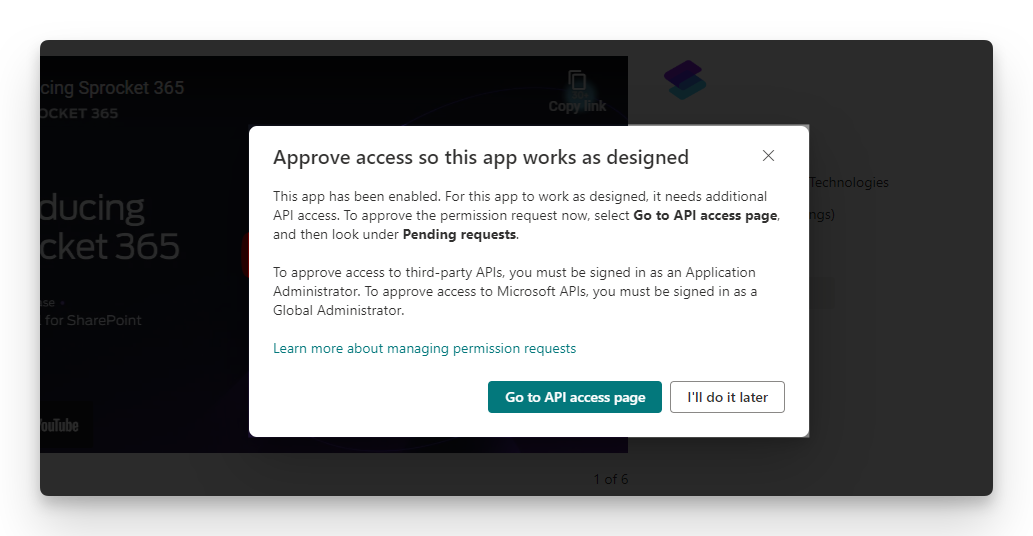 API access request