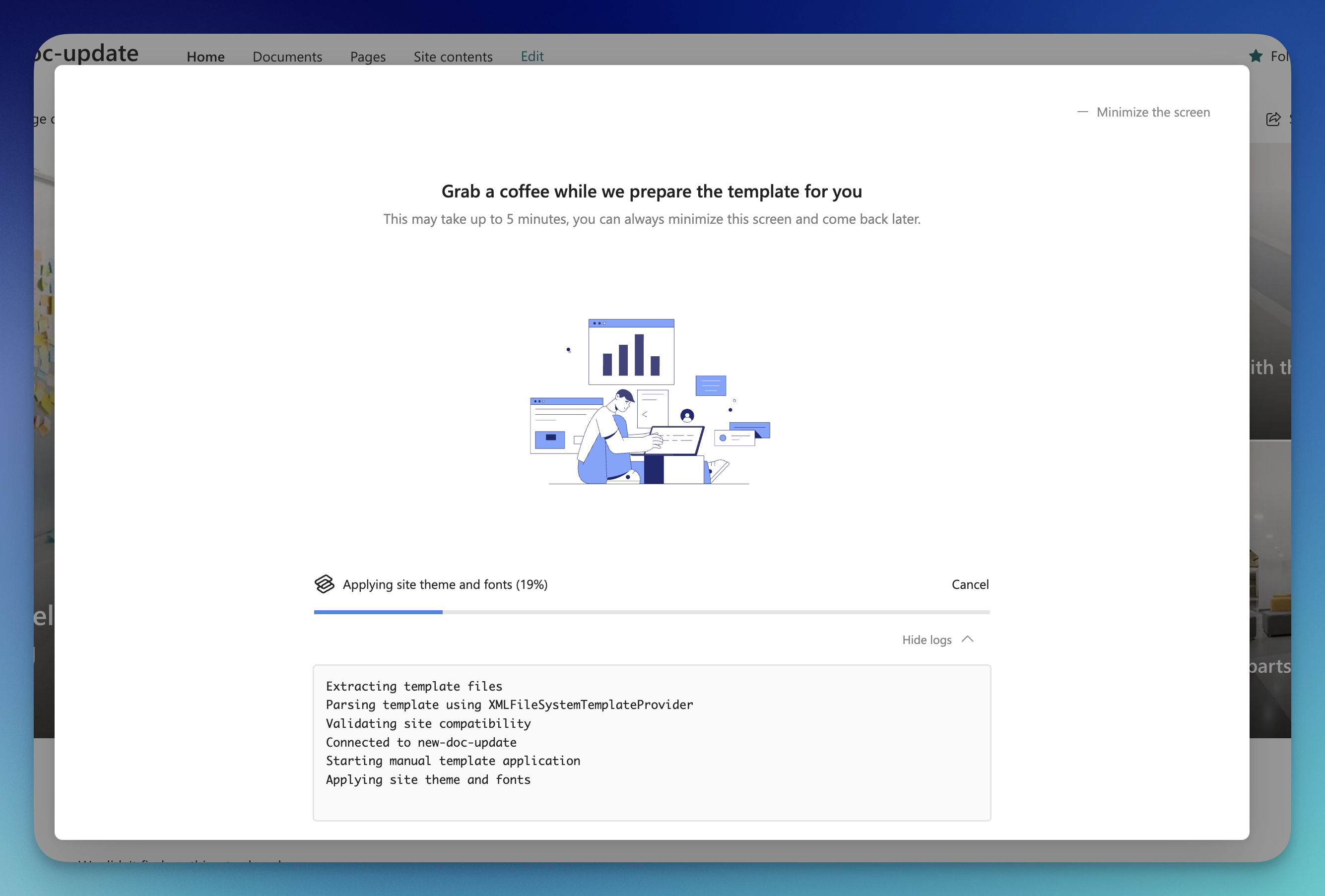 Template Gallery Entry Button
